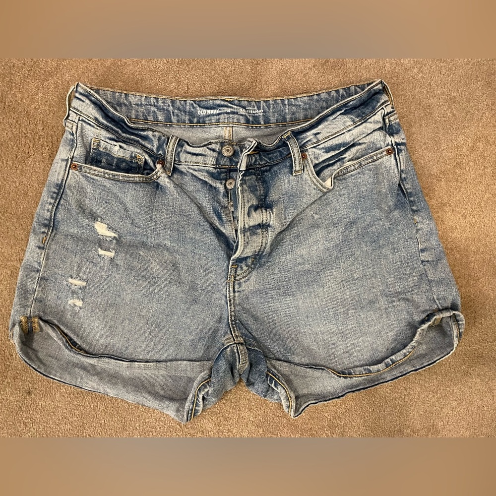 Old Navy O.G Straight High Rise Distressed Denim Summer Shorts